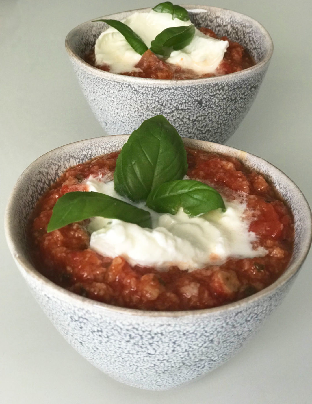 Chaud froid de tomates & burrata